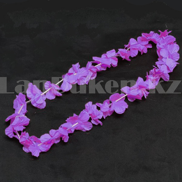 Гавайские бусы Леи из цветов фиолетовых оттенков (44-50 см) - фото 4 - id-p44895166