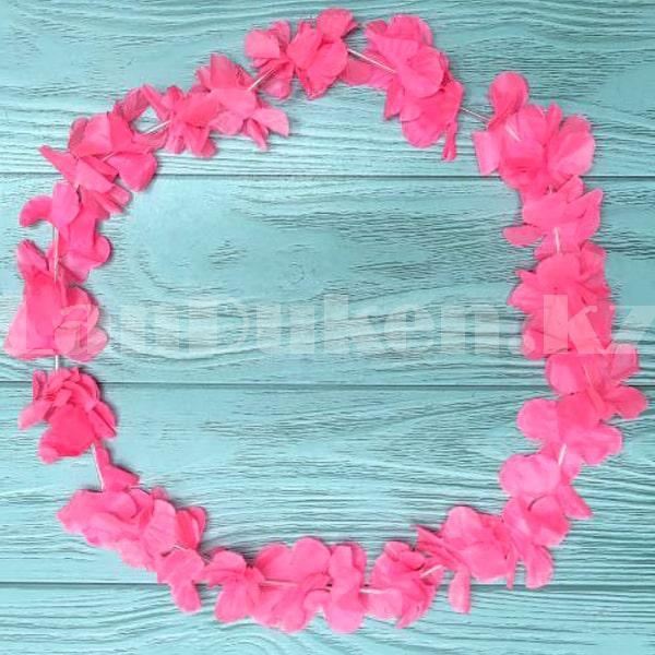 Гавайские бусы Леи из цветов розовых оттенков (44-50 см)