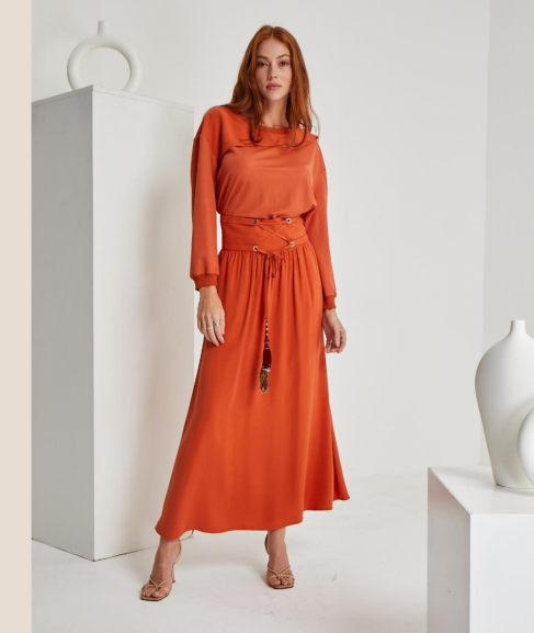 Женская юбка Hukka. Цвет: оранжевый. Размер EUR 36-42