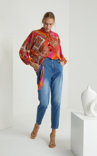 Женская разноцветная блузка Hukka. Размер EUR 36-42