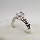 Кольцо из серебра с фианитом SOKOLOV 94012383 покрыто  родием, фото 2
