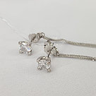 Серьги из серебра с фианитами Diamant 94-122-01494-1 серебро с родием, фото 2