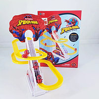 Горка музыкальная - аттракцион с эскалатором, спусковой трэк "Человек паук"