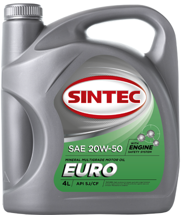 Масло моторное SINTEC EURO SAE 20W-50 API SJ/CF (3л)