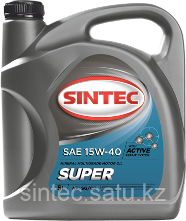 Масло моторное SINTEC SUPER SAE 15W-40 API SG/CD (20л) - фото 2 - id-p100302405