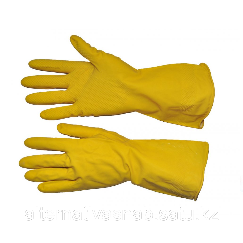 Перчатки гелевые для влажной уборки, желтые 75гр - фото 1 - id-p100302416