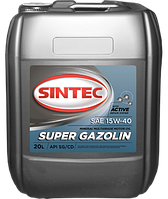 Масло моторное SINTEC Super Gazolin SAE 15w40 API SG/CD (20л)