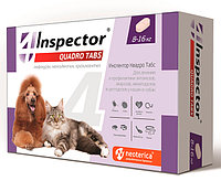 Инспектор Quadro Tabs Таблетки для кошек и собак 8 16 кг