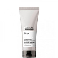 Смываемый уход для блеска седых и обесцвеченных волос Loreal Professional Silver 200 мл.