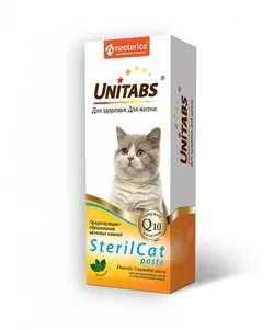 Unitabs STERILCAT paste с Q10 для кастрированных или стерилизованных, 120 мл