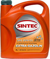 Масло моторное SINTEC Extra Gazolin SAE 20w50 API SG/CD (4л)