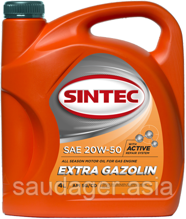 Масло моторное SINTEC Extra Gazolin SAE 20w50 API SG/CD (5л)