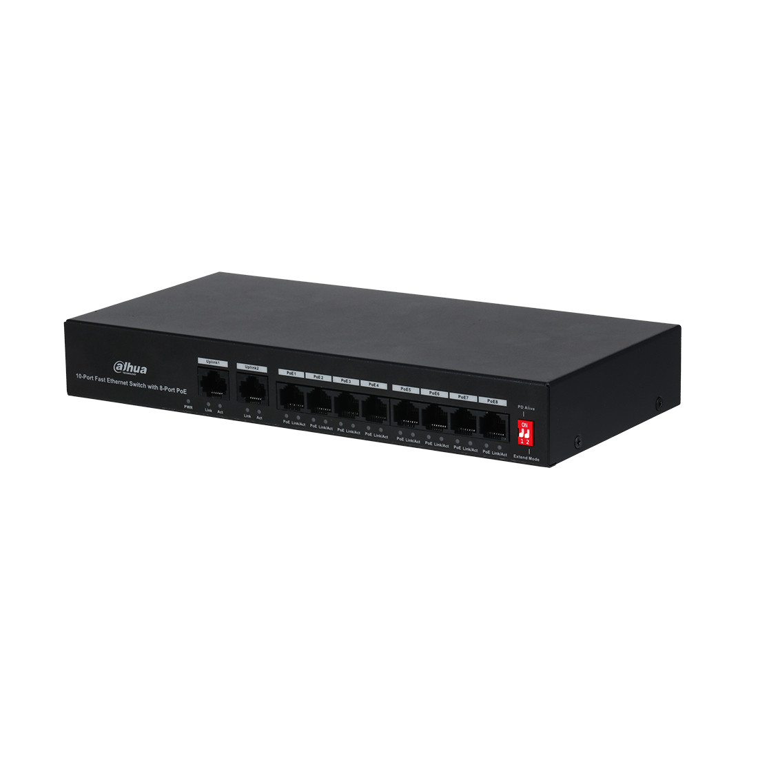 Коммутатор Dahua РоЕ 8 портовый DH-PFS3010-8ET-65