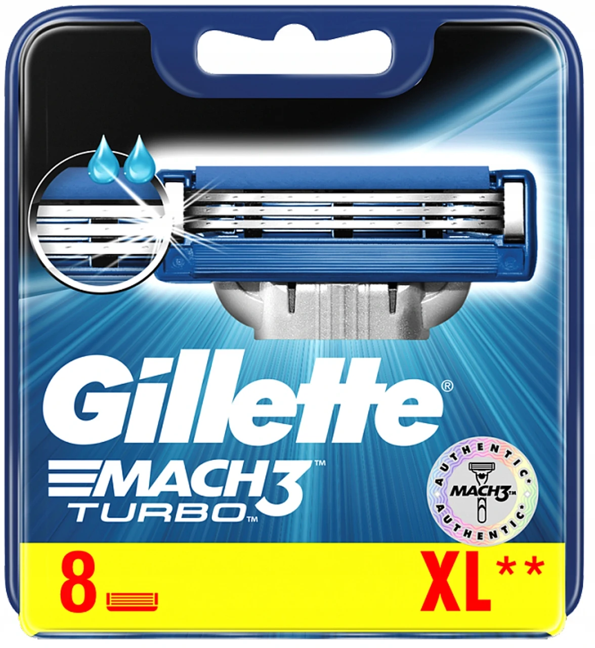 Сменные лезвия Gillette Mach3 Turbo, 8 шт