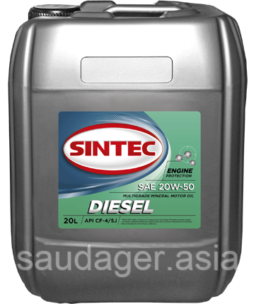 Масло моторное SINTEC DIESEL SAE 20W-50 API CF-4/CF/SJ (30л) - фото 1 - id-p100304196