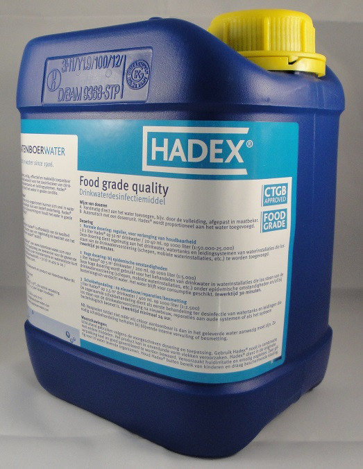 Hadex Дезинфицирующее средство для питьевой воды, канистра 25 литров. (Склад г. Актау 5шт.)