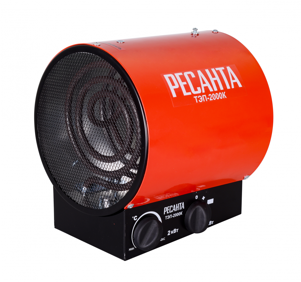 Тепловая пушка Ресанта ТЭП-2000К (2,0 кВт) 67/1/7 (2000 Вт, электрический, 220 В, 250 м3/ч)