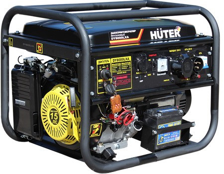 Бензиновый генератор HUTER DY8000LXA с АВР 64/1/30 (6.5 кВт, 220 В, ручной/электро, АВР, бак 25 л) - фото 1 - id-p100309880