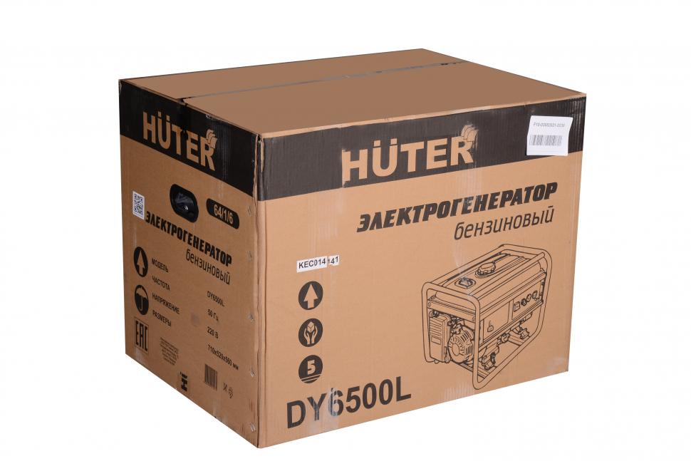 Бензиновый генератор HUTER DY6500L 64/1/6 (5.0 кВт, 220 В, ручной старт, бак 22 л) - фото 8 - id-p100309887