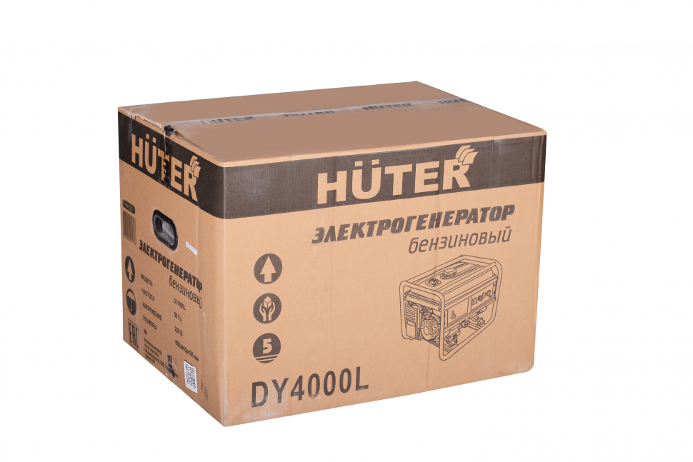Электрогенератор бензиновый Huter DY4000L 64/1/21 (3.0 кВт, 220 В, ручной старт, бак 15 л) - фото 8 - id-p100309890