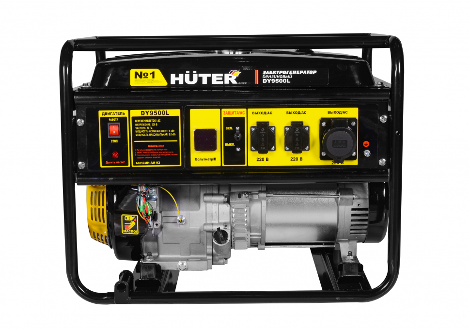 Электрогенератор HUTER DY 9500 L 64/1/39 (7.5 кВт, 220 В, ручной старт, бак 25 л) - фото 2 - id-p100309219