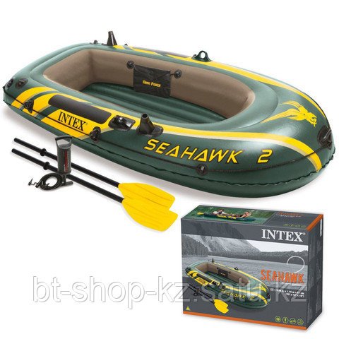 Лодка надувная 2-местная INTEX SeaHawk 2 Set 68347 - фото 1 - id-p100310553