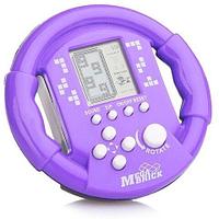 Игра-головоломка электронная карманная «Тетрис 9999-в-1» в форме гоночного руля (Фиолетовый)