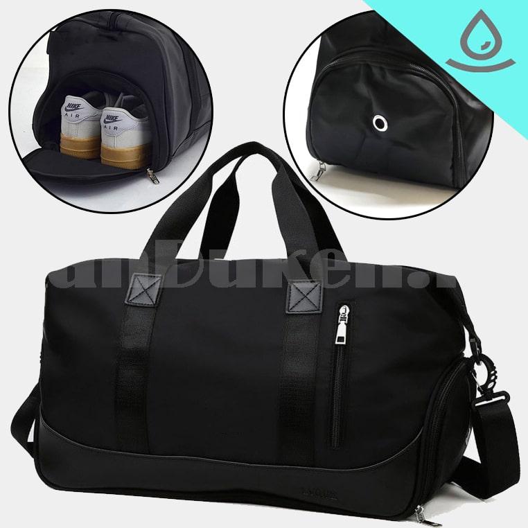 Водоотталкивающая сумка для путешествий с отсеком для обуви Lvque черная - фото 1 - id-p100319025