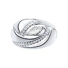 Кольцо из серебра с фианитом - размер 18,5, фото 2