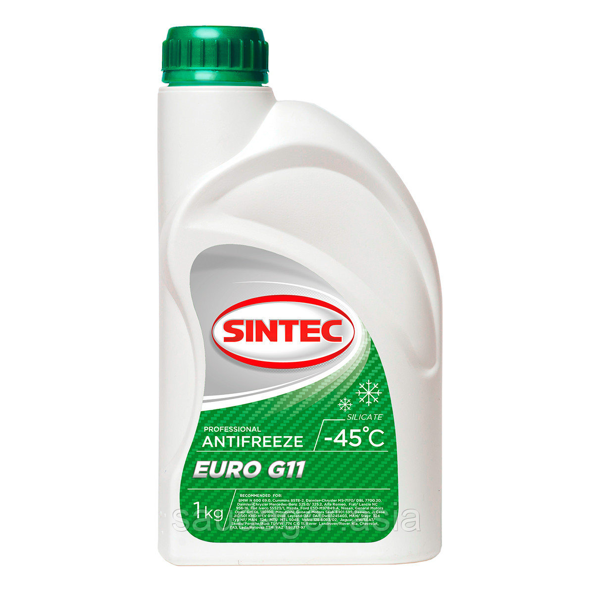 Антифриз SINTEC EURO G11 (-45) зеленый (5кг) - фото 2 - id-p100319762