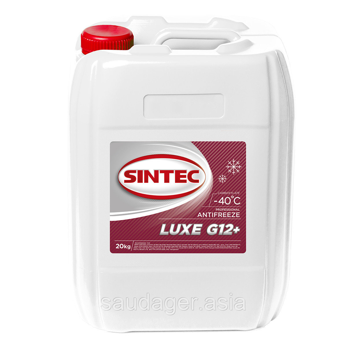 Антифриз SINTEC LUX G12 (20кг) карбоксилатный - фото 1 - id-p100320679