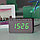Настольные цифровые часы с будильником от сети и электрические с календарем под дерево черные 1259G, фото 9