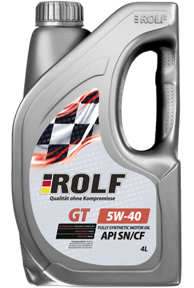 Моторное масло Rolf GT SAE 5W-40 API SN/CF, 4 литра - фото 1 - id-p100325982