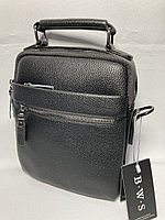 Мужская деловая сумка-барсетка через плечо "BWS" (высота 24 см, ширина 19 см, глубина 7 см)