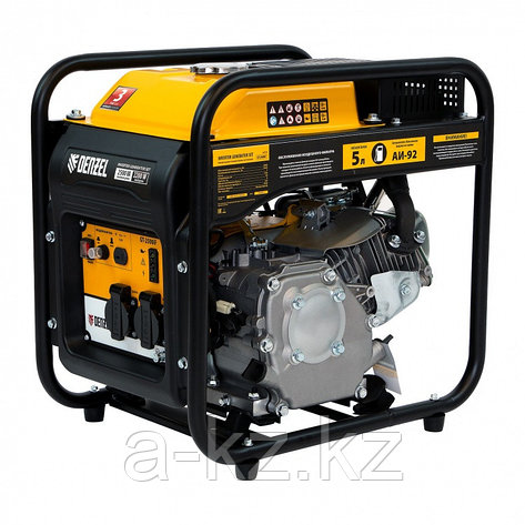 Генератор инверторный GT-2500iF, 2.5 кВт, 230 В, бак 5 л, открытый корпус, ручной старт Denzel, фото 2