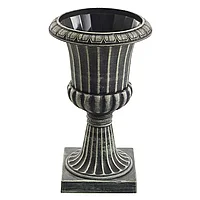 Вазон пластиковый на ножке 20 л (серебро антик), 68x40 см