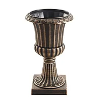 Вазон пластиковый на ножке 20 л (бронза антик), 68x40 см