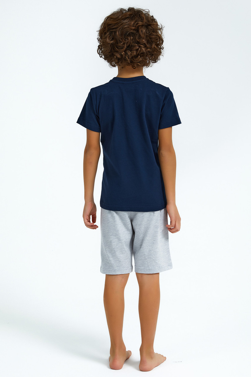 Пижама мальчиковая подростк 9-10 / 134-140 см, Синий - фото 4 - id-p100327926