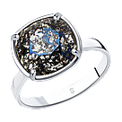 Кольцо из серебра с кристаллом SOKOLOV покрыто  родием 94012056 размеры - 17 17,5 18 18,5 19 19,5, фото 6