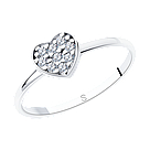 Кольцо из серебра SOKOLOV покрыто  родием 94012708, фото 4