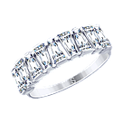 Кольцо из серебра с фианитами SOKOLOV покрыто  родием 94012644 размеры - 17 18,5 19, фото 2