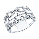 Кольцо из серебра SOKOLOV покрыто  родием,  94013249 размеры - 16,5 17 17,5 18 18,5 19 19,5, фото 9