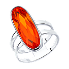 Кольцо из серебра с кристаллом DIAMANT ( SOKOLOV ) 94-110-00810-1 покрыто  родием, фото 4