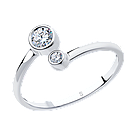 Кольцо из серебра с фианитами SOKOLOV покрыто  родием 94011463 размеры - 14 15 16 17 18, фото 10