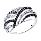 Кольцо из серебра с фианитами DIAMANT ( SOKOLOV ) покрыто  родием 94-110-00785-1 размеры - 16,5 20, фото 5