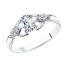 Кольцо из серебра с фианитами SOKOLOV покрыто  родием 94012224 размеры - 16,5 18 19, фото 4