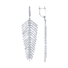 Серьги из серебра с фианитами SOKOLOV покрыто  родием, с английским замком 94024041, фото 6