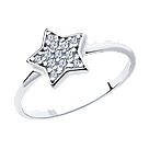 Кольцо из серебра SOKOLOV покрыто  родием 94012715 размеры - 15 16, фото 5