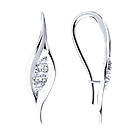 Серьги из серебра с фианитами DIAMANT ( SOKOLOV ) покрыто  родием 94-120-00873-1, фото 5