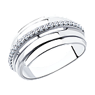 Кольцо из серебра с фианитами DIAMANT ( SOKOLOV ) 94-110-00426-1 покрыто  родием, фото 7
